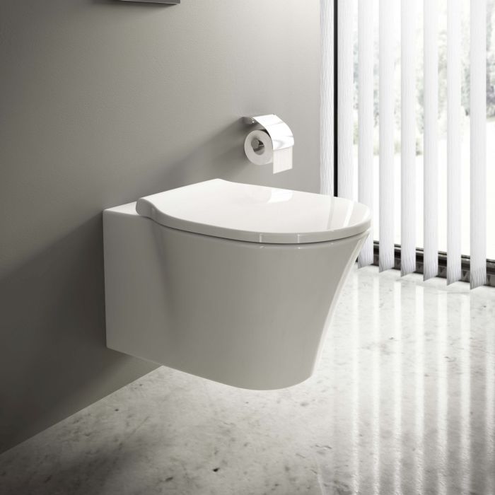 Ideal Standard Air WC-Sitz E036701 weiss, Scharnier Edelstahl, Wrapover