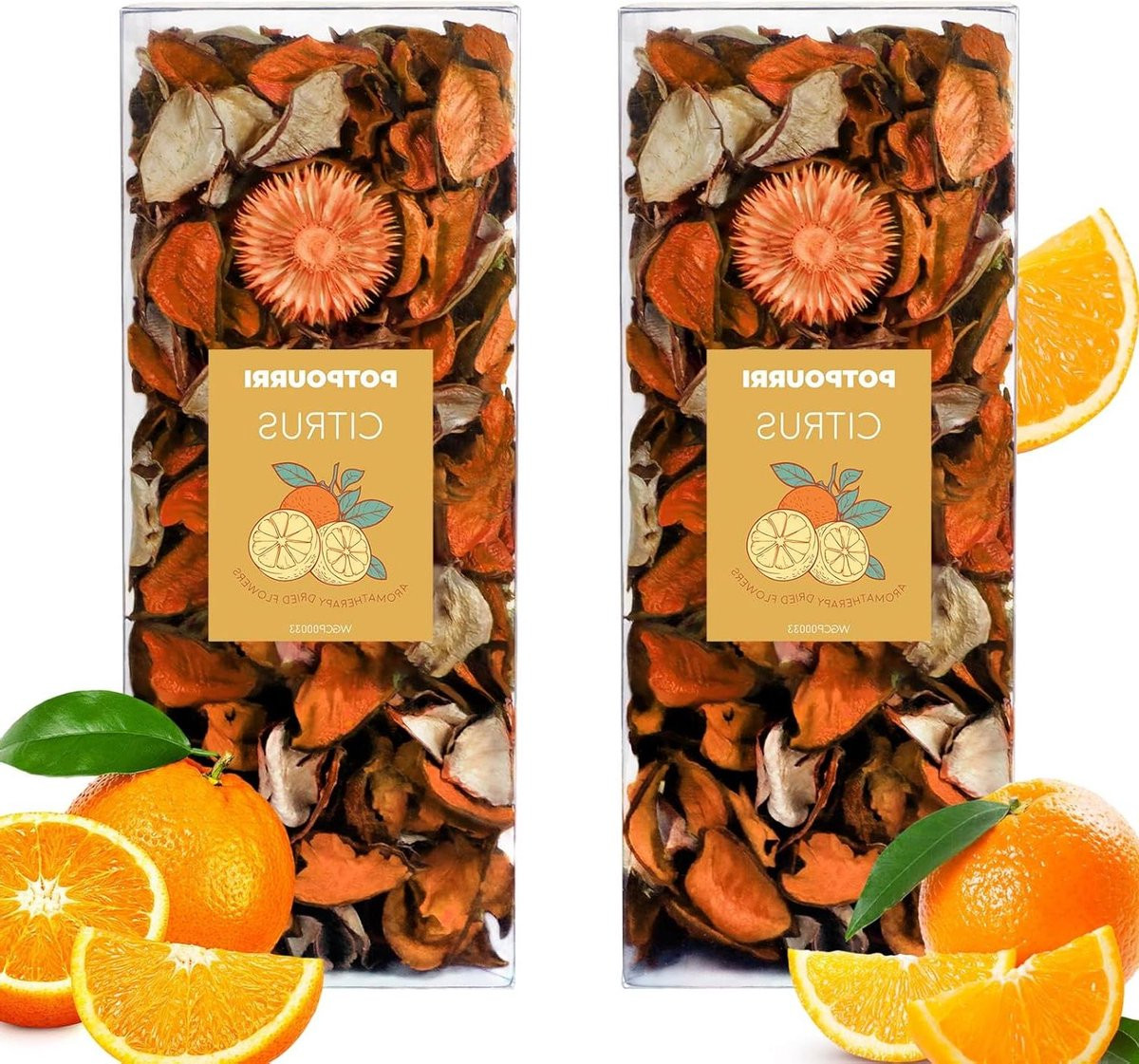Potpourri Mix Geurzakjes voor Decoratie en het Verfrissen van Ruimtes - 240 gram - Natuurlijk