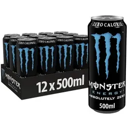 Monster Absolutely Zero Energy Drink 12x 500ml