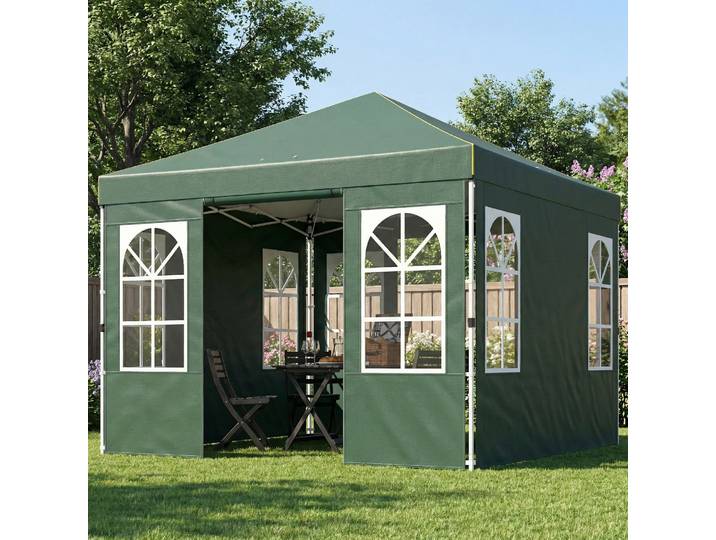 Outsunny Tente Pliante 3x3m UPF50+ Hauteur Réglable Vert
