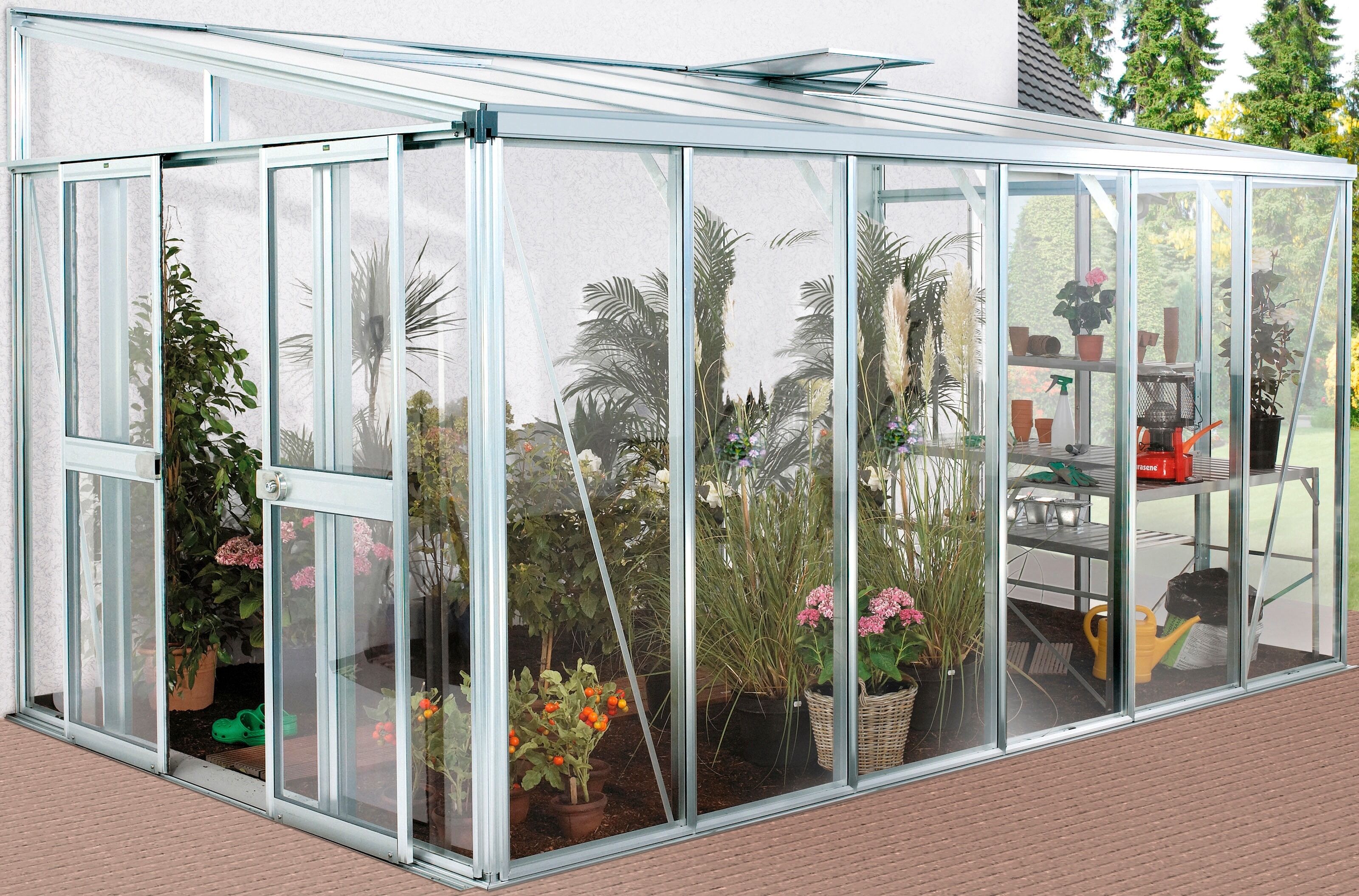 Stabilisierungsprofil VITAVIA "Helena 10200", silber (silberfarben), L:263cm, Aluminium, Profile, Stabilisierungsprofil, für Anlehngewächshaus »H_elena 10200/4«, eloxiert