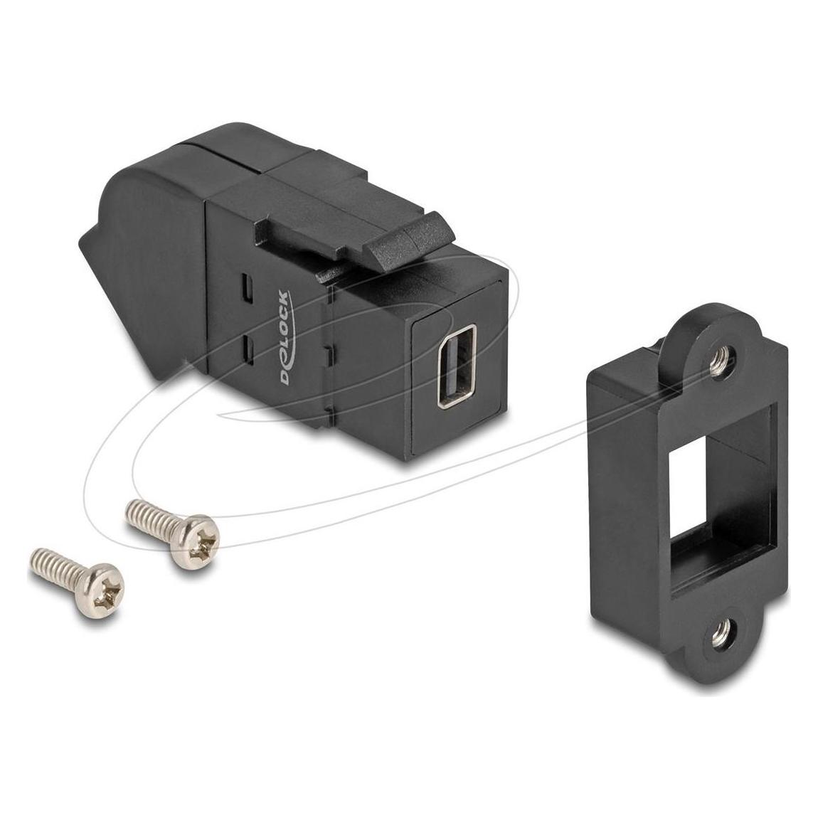 Delock 67154 - Keystone Modul Mini DisplayPort Einbaubuchse zu DisplayPort Buchse 45 gew (DisplayPort) (67154)