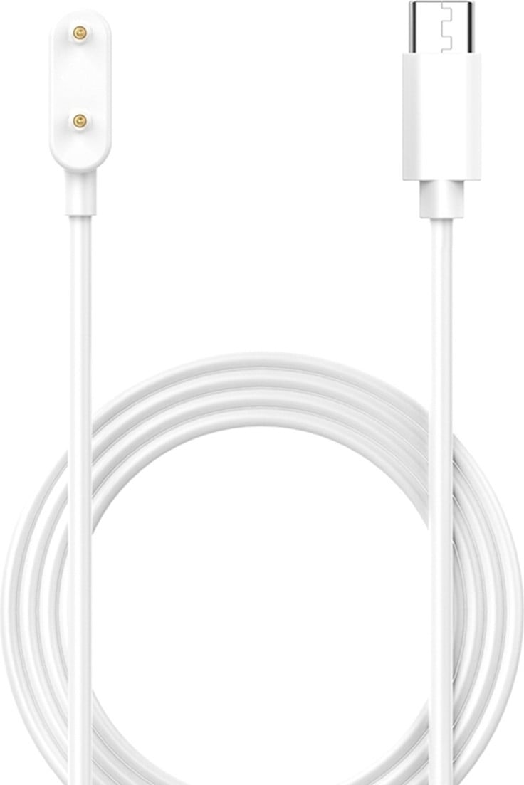 Wigento Oplaadkabel USB-C voor Samsung Galaxy Fit 3 Smartwatch, 1 meter, wit