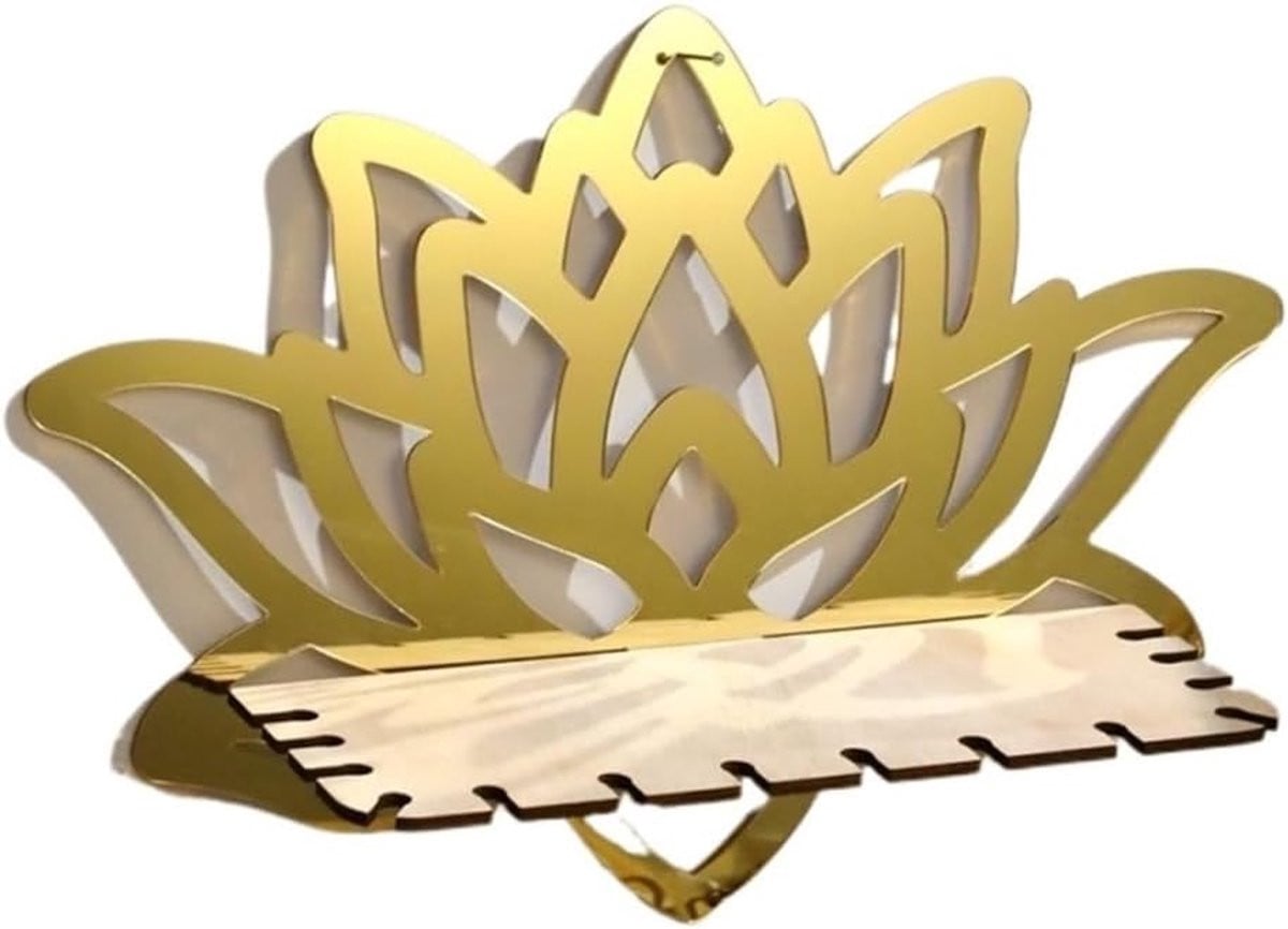 Lotusvorm Wandplank - Zwevende decoratieve plank - Goud