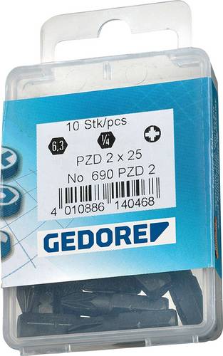 Gedore 6539180 685 4 S-010 Sechskant-Bit Antrieb: 1/4 (6.3 mm) 4mm 25mm