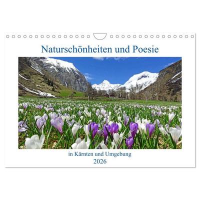 Naturschönheiten und Poesie in Kärnten und Umgebung (Wandkalender 2026 DIN A4 quer), CALVENDO Monatskalender
