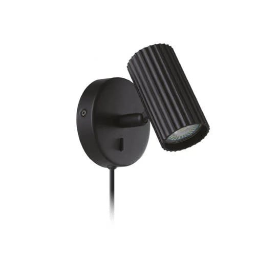 Eglo Portillo 1 Wandlamp - Zwart - GU10 - 11 cm