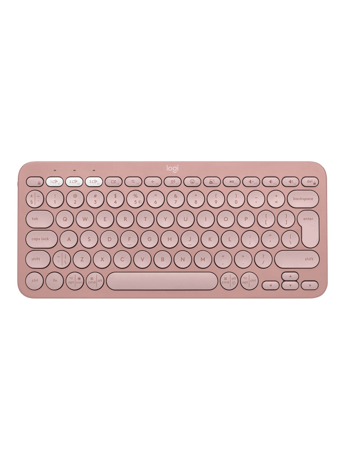 Logitech Pebble Keys 2 K380s Wireless Keyboard - Tonal Rose - Tastatur - 60% - Universal - Pink