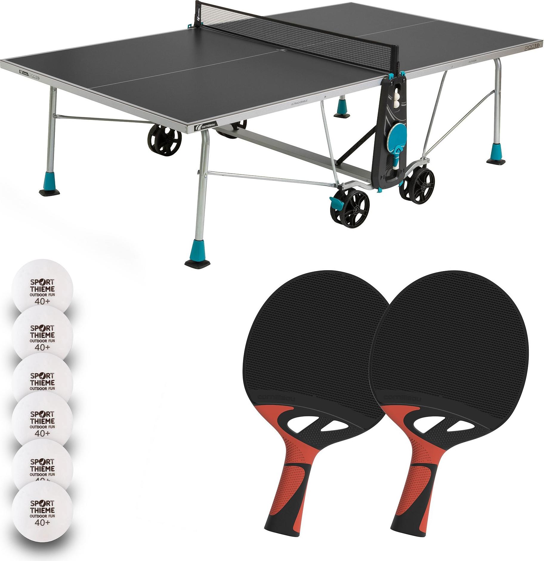 Cornilleau Tischtennis-Set "200X Outdoor", Grau
