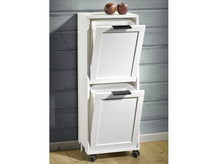 Universalschrank mit Mülltrennsystem, Weiss