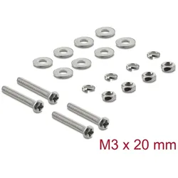 Delock Lüfterschrauben Set M3 x 20 mm 20-teilig