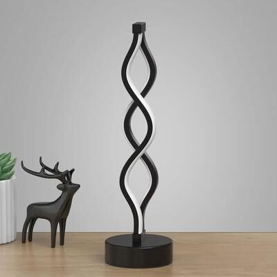 Inspired Finds Seaweed LED Atmosphere Desk Lamp USB Powered Seaweed Shaped Desk Lamp For Bedroom & Table Decor black