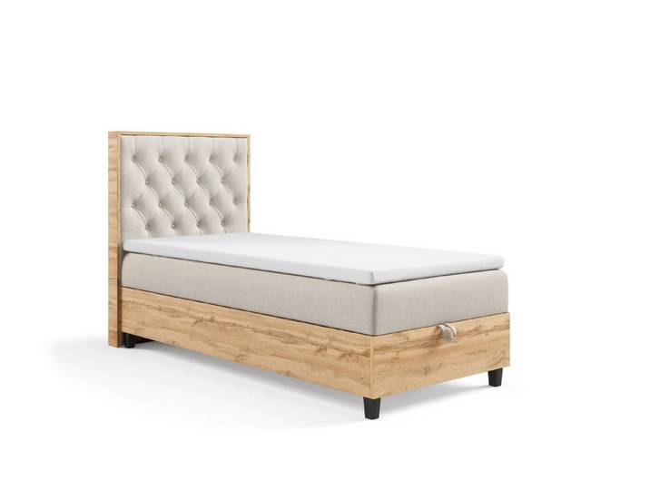 Best for Home Boxspringbett Einzelbett Trinity K-14 Single mit Bettkasten & Komfort Topper H3 (70x200 80x200 90x200 100x200 cm), Verschiedene Liefermöglichkeiten, TOP Preis-Leistungs-Verhältnis