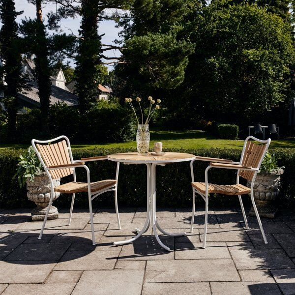 Mandalay Marguerit Cafebord Ø70 Cm, Hvid