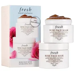 Fresh, Gesichtsmaske, Set Duo Rose Beruhigende Creme-Maske für das Gesicht - 2 Stück, 100 ml (100 ml)
