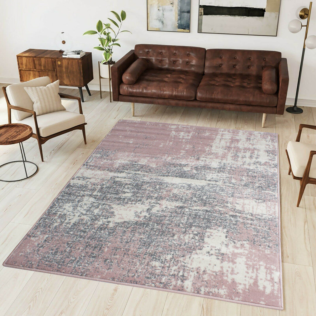 Etta Avenue Boucher Area Rug Blush Pink/Grey/Cream Rectangle 160 x 230cm