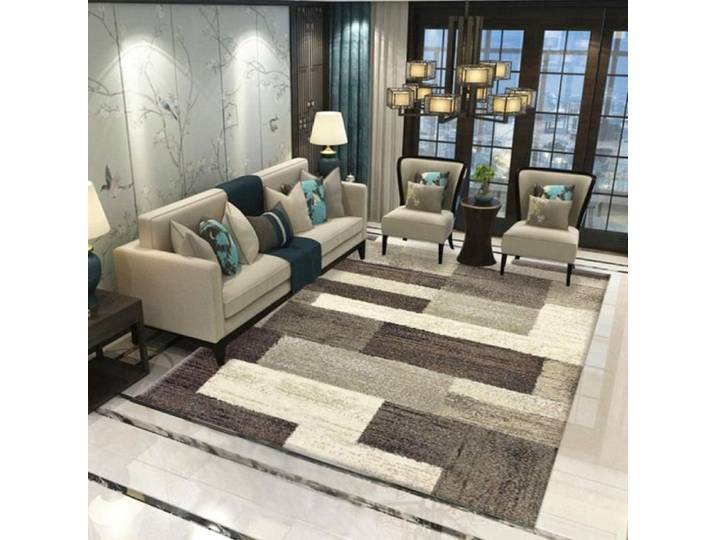 Tapis Salon - Grande Taille TapisSchwarze geometrische StreifenEpais Tapis de Salon Tapis Doux pour Salon 60x90cm[16560]