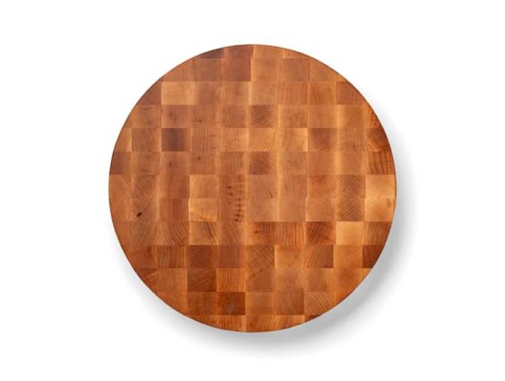 Boos Block Hackbrett Holz Rund - 46 x 7,5 cm - Schneidebrett Stirnholz Extra Dick - Nordamerikanisches Ahorn-Hartholz - Hirnholz-Schneidebrett - Holz-Hackblock - Großes Schneidebrett