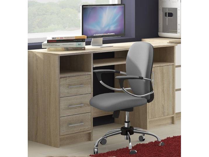 Schreibtisch mit Schubladen Bürotisch Tastaturablage