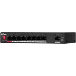 Dahua Technology PFS3009-8ET-96 Unmanaged L2 Fast Ethernet (10/100) Power over Ethernet (PoE) Sch... (9 Ports), Netzwerk Switch, Schwarz