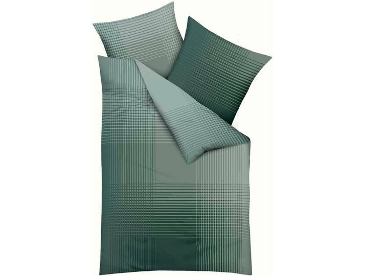 Bettwäsche KAEPPEL MASTER 100% Baumwolle , grün (jade), B/L: 135cm x 200cm, 1 Stk., 1 Stk., Feinbiber, B/L: 80cm x 80cm, 2 Stk., Feinbiber, Obermaterial: 100% Baumwolle, Bettwäsche, Bettwäsche, mit Karomuster, Markenreissverschluss