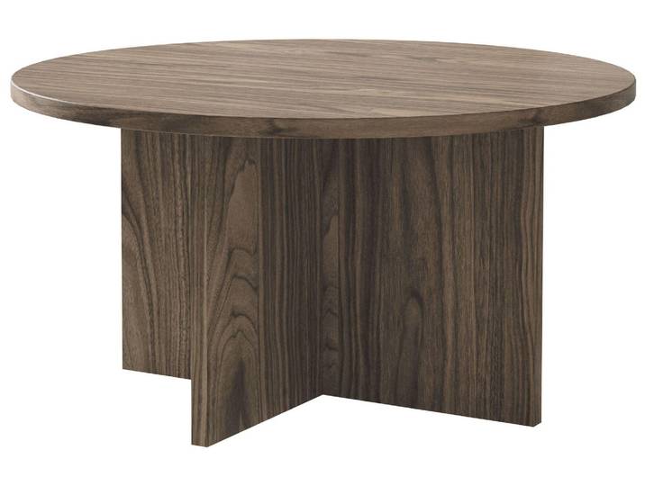 Selsey Ovo - Couchtisch rund 76x76 cm Holzoptik Nussbaum Wisconsin