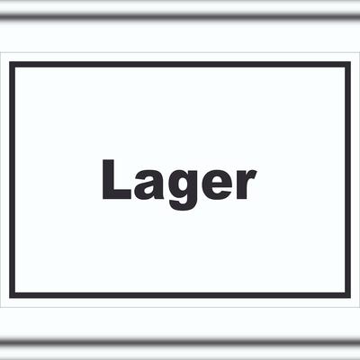 HB-Druck Lager Schild mit Text Storage Warenlager waagerecht A5 (148x210mm)