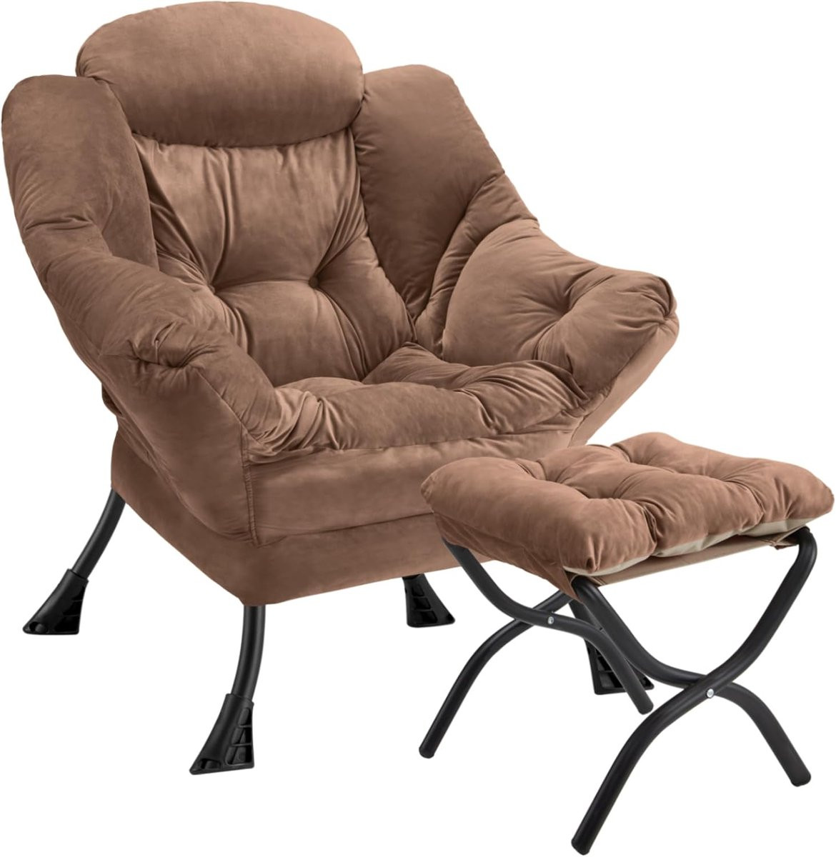 Moderne relaxfauteuil met inklapbare footstool voor volwassenen