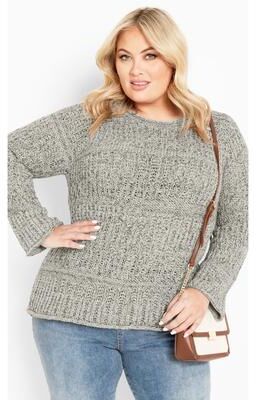 Plus Size Women's Sofia Sweater by Avenue in Natural (Size 18/20)