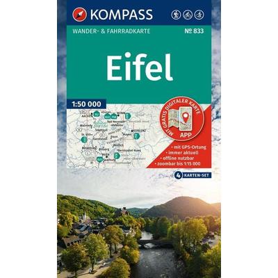 KOMPASS Wanderkarten-Set 833 Eifel (4 Karten) 1:50.000, Sonstige von , KOMPASS Freytag & Berndt, 978-3-99154-301-5