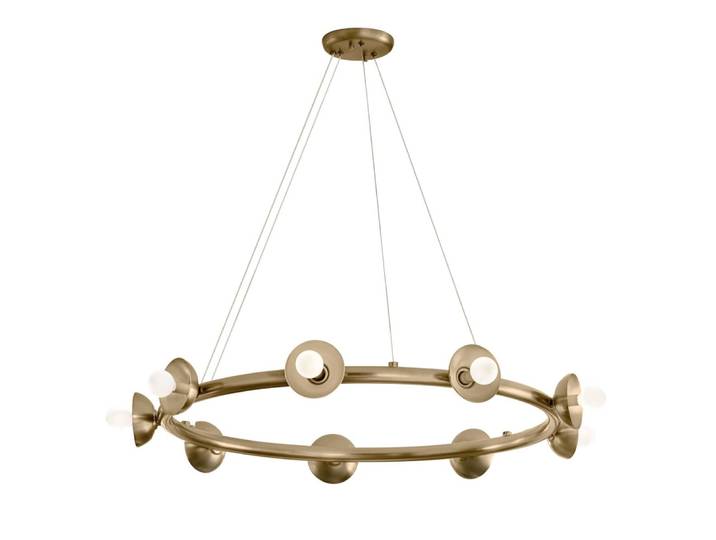 Lustre 9 Lumières Acier