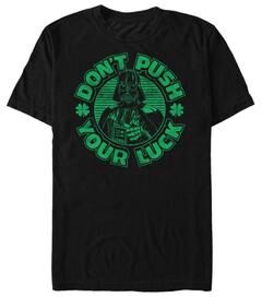 Men's Big & Tall Push Your Luck Tops & Tees by Mad Engine in Black (Size 4XL)