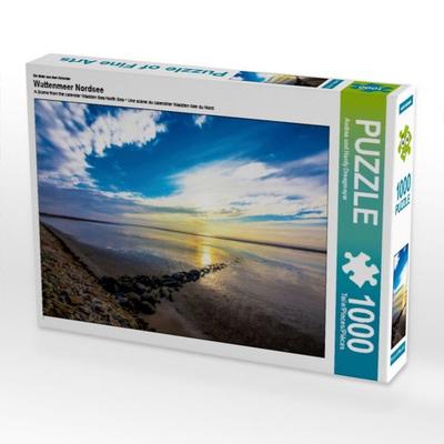 CALVENDO Puzzle Wattenmeer Nordsee 1000 Teile Puzzle quer | 1000 Teile Lege-Größe 64 × 48 cm Foto-Puzzle für glückliche Stunden