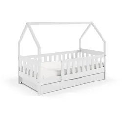 KINDERBETT BELLA mit Bettkasten 80x160 cm Weiß
