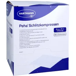 Peha Schlitzkompressen 10x10 Cm Steril 50X2 St