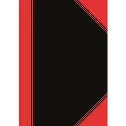 Bantex Bücher & Blöcke Notizbuch DIN A4 Liniert Rückendrahtheftung Rot, Schwarz 96 Blatt