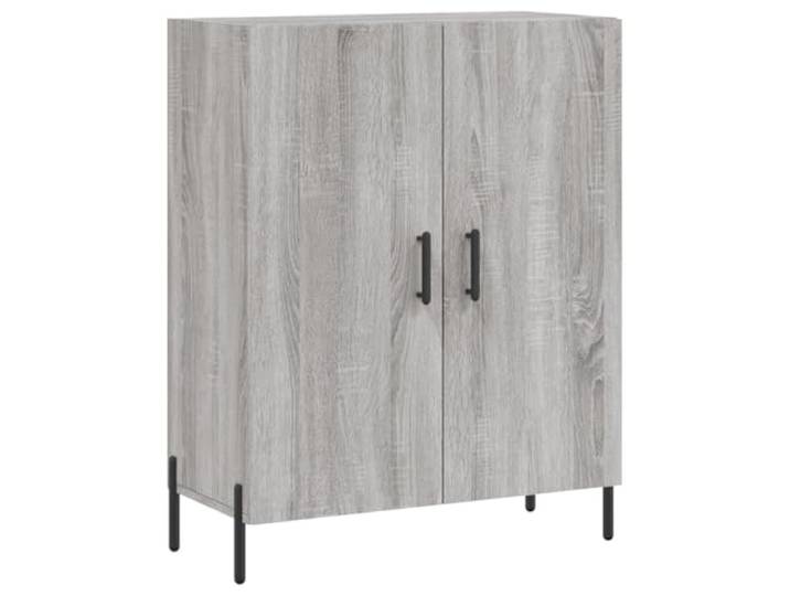 Mhdvray Sideboard Kommode Grau Sonoma 69,5x34x90 cm Holzwerkstoff Kompakter Mehrzweckschrank mit stabilen Metallbeinen und Kippsicherung für Wohnzimmer, Essbereich oder Flur.