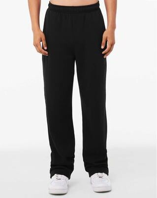 Bella + Canvas 3725 Sponge Fleece Straight Leg Sweatpants in Black size Medium