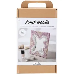 Creativ Company DIY Kit - Craft Kit Punch Needle - Mirror (977630), Handarbeitsset, Mehrfarbig
