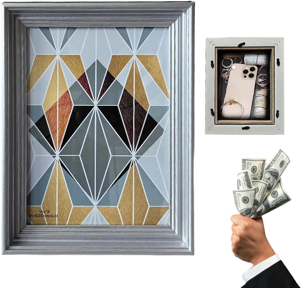 Discreet Fotolijst met Verborgen Kluis voor het Veilig Opbergen van Waardevolle Spullen