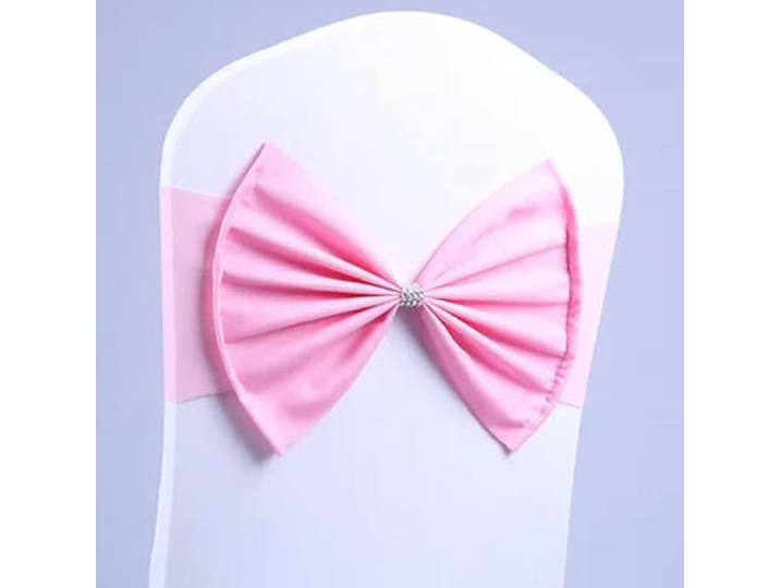 HIPdudRTG Satinbänder mit Schleifen für Stühle, 10/50 Teile/los Bogen Stuhl Schärpen Schärpe for Hochzeit Party(Pink Color,50pcs)