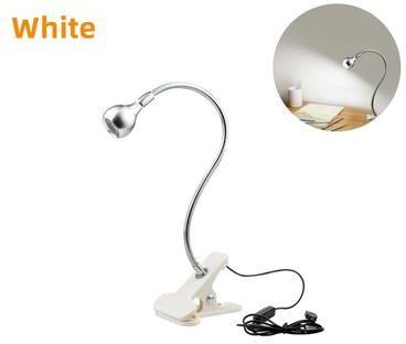 Uplift Picks Flexible USB Clip On Reading Lamp For Comfortable Bedside Study Lighting silver Shell White