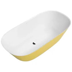 Villeroy & Boch Badewanne Theano 1550x750x620mm Solo Freistehend ColourOnDemand Stone White, Q155ANH Q155ANH7F2BCVRW