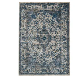 TEPPICH ADUR, orientalisch mit Medaillon, Blau, 200 x 300 cm