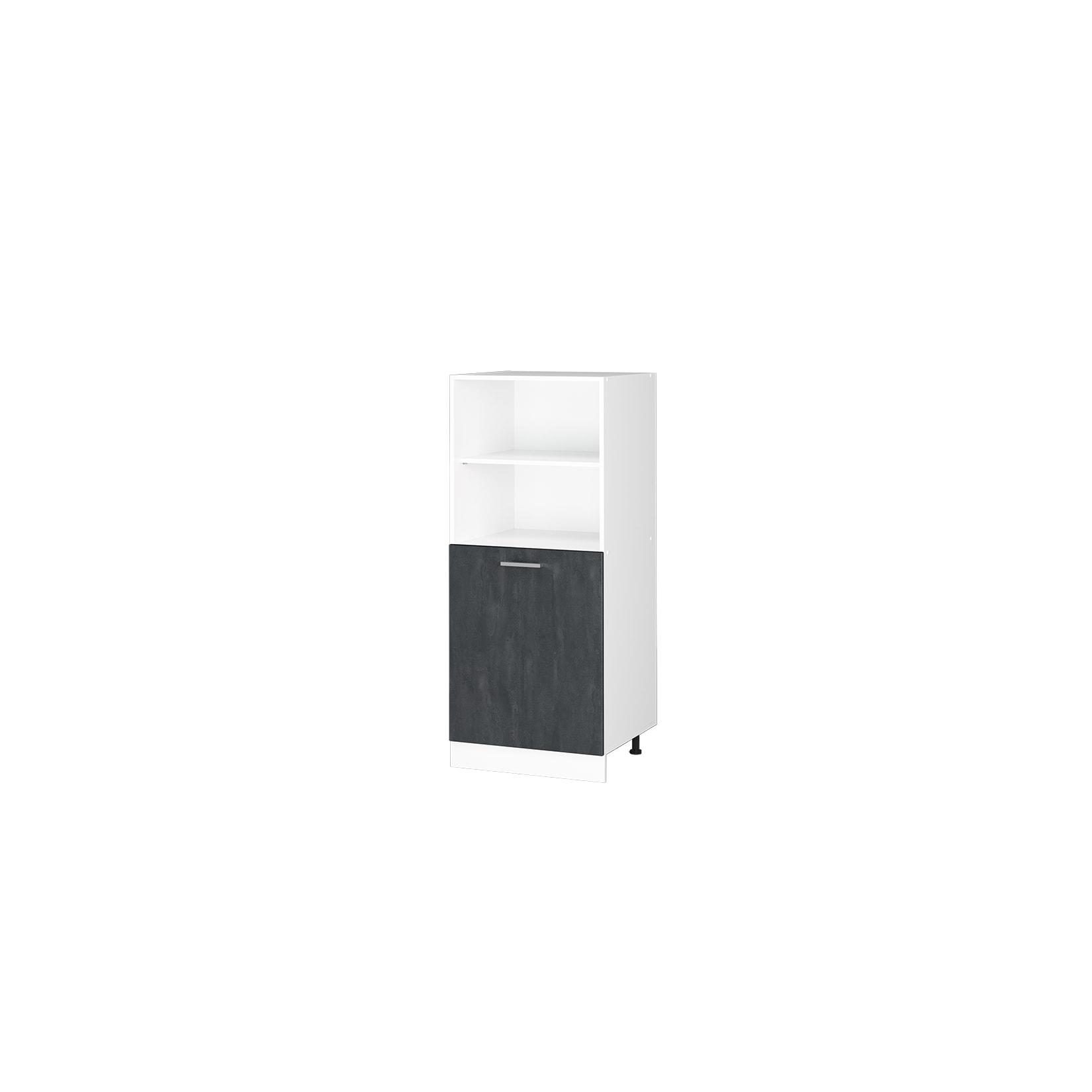 Vicco Vorratsschrank R-Line Schwarz Beton Weiß 60 cm kleine Tür