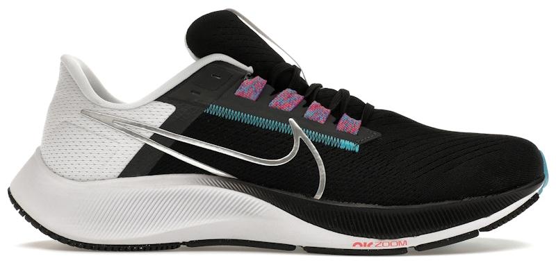 Nike Air Zoom Pegasus 38 Black White Chlorine Blue - EU 41