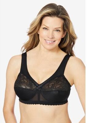 Plus Size Women's Glamorise® Magic Lift® Support Wireless Bra 1000 by Glamorise in Black (Size 48 I)
