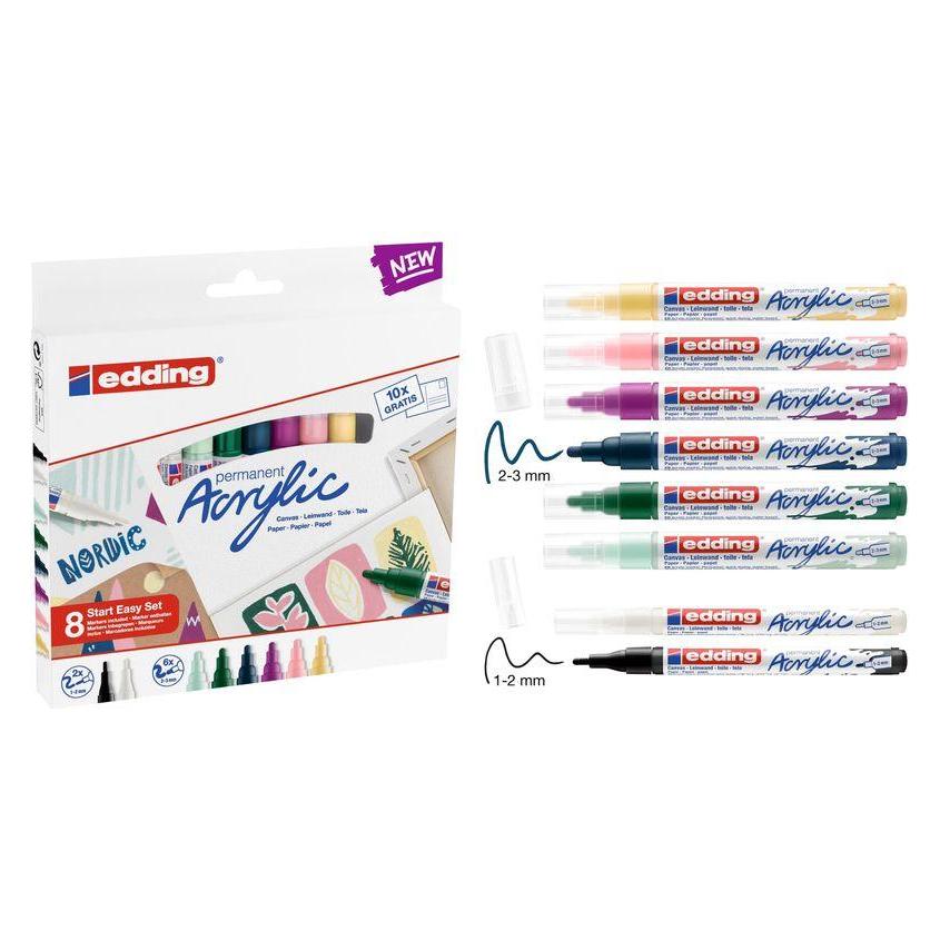 Edding Acrylmarker Starter Set 8-teilig (8x) (acrylic-8s)