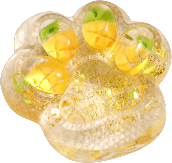JoyToys Cat Paw Squishy Stress Relief Toy Handmade Slow Rebound Fidget Squeeze For Kids & Adults yellow