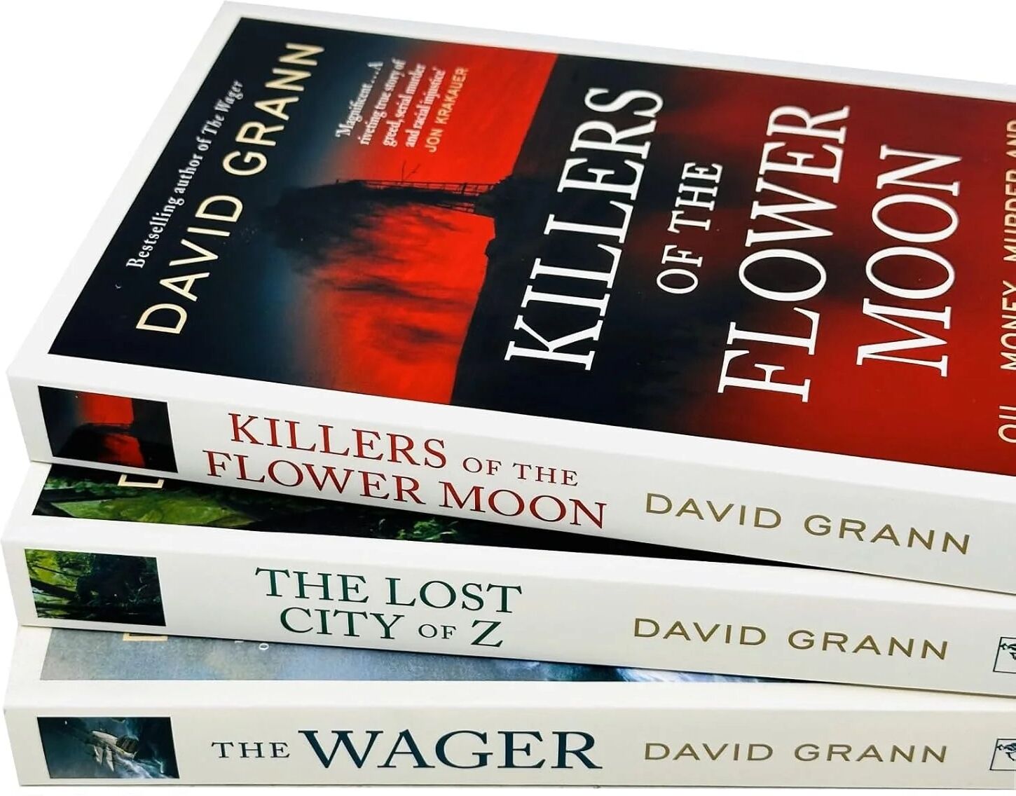 Simon & Schuster David Grann 3-Book Collection Set - Killers of the Flower Moon, The Wager, The Lost City of Z - Paperback True Crime & Adventure -  UK